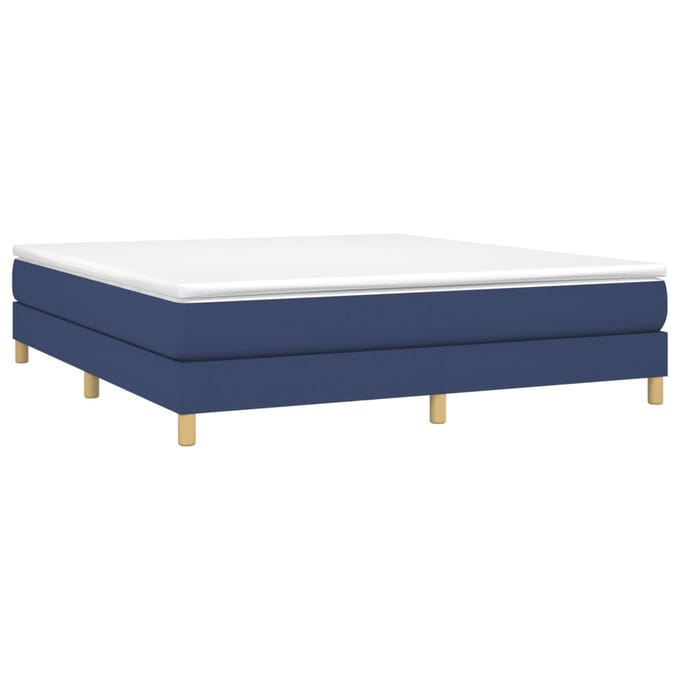 vidaXL - Boxspring - bed - stof - blauw - 160x200 - cm