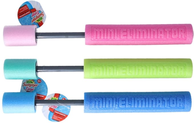 Waterpistool foam - 5x - 33 cm - multi kleuren - waterspuiter - buitenspeelgoed