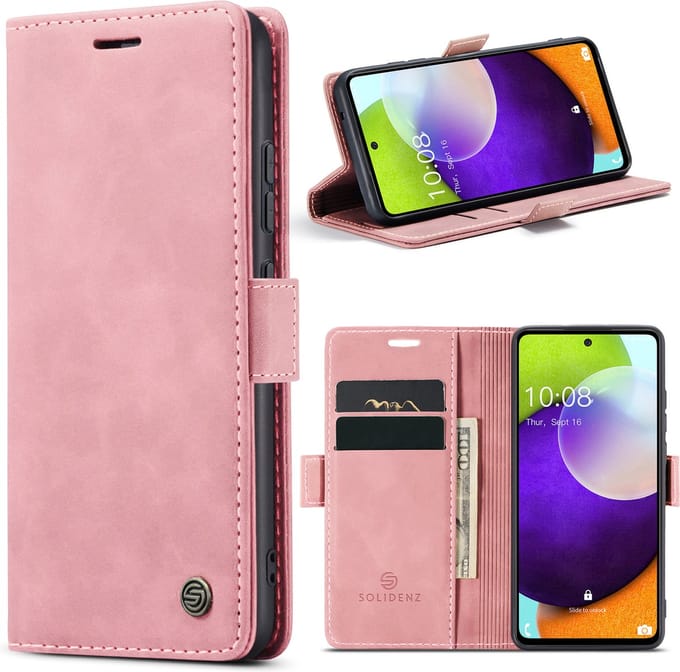 Solidenz Hoesje - Geschikt voor Samsung Galaxy A53 - Urban Book - Roze