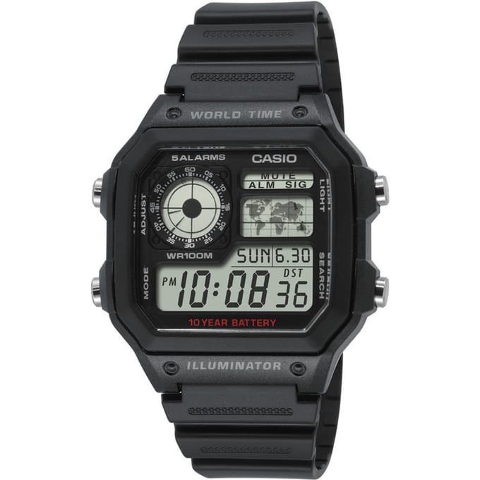 Casio Timeless AE-1200WH-1AVEF World Time Horloge