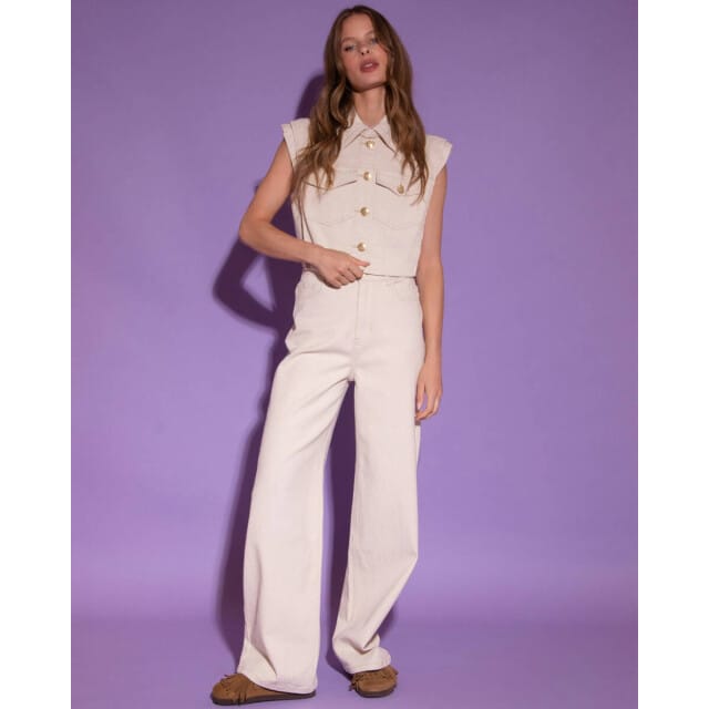 Amaya Amsterdam Pip Jeans Dames - Broek - Ecru - Maat L