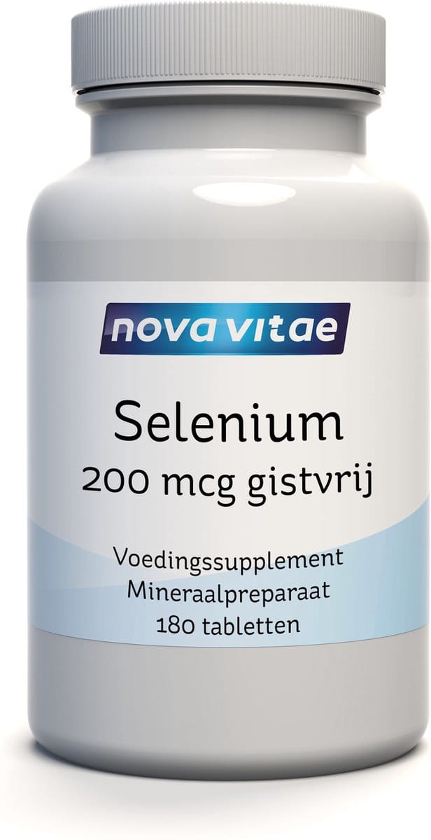 Nova Vitae - Selenium - 200 mcg - Gistvrij - 180 tabletten