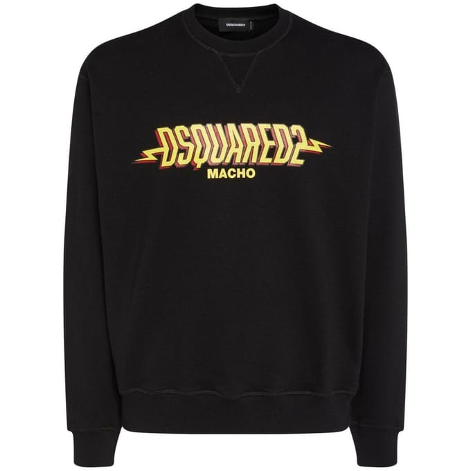 DSquared2 Uniseks Macho Logo Sweatshirt voor volwassenen (Zwart)