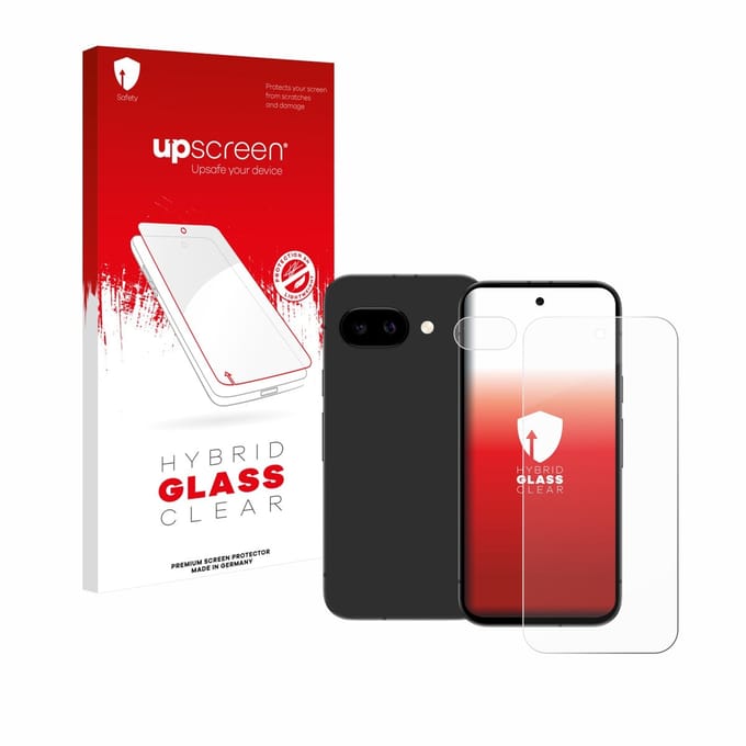 upscreen - Screenprotector voor Google Pixel 9a (Voor+Camera) - Folie Beschermfolie Beschermglas transparant