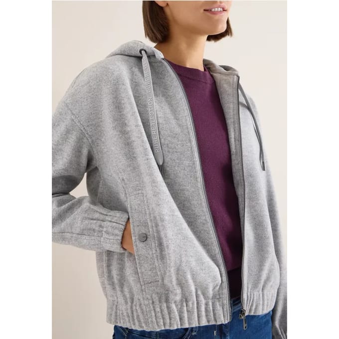 Hoodie blouson in wollook