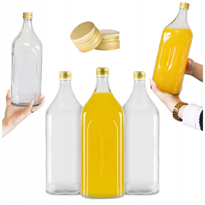 Bimberek Daniel - Glazen Fles - 1,75L - Dik Glas - Ideaal voor Alcohol