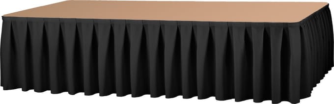 Podiumrok Boxpleat 250% - Zwart - Lengte 410cm