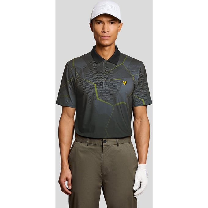 Geometrische Grafische Poloshirt