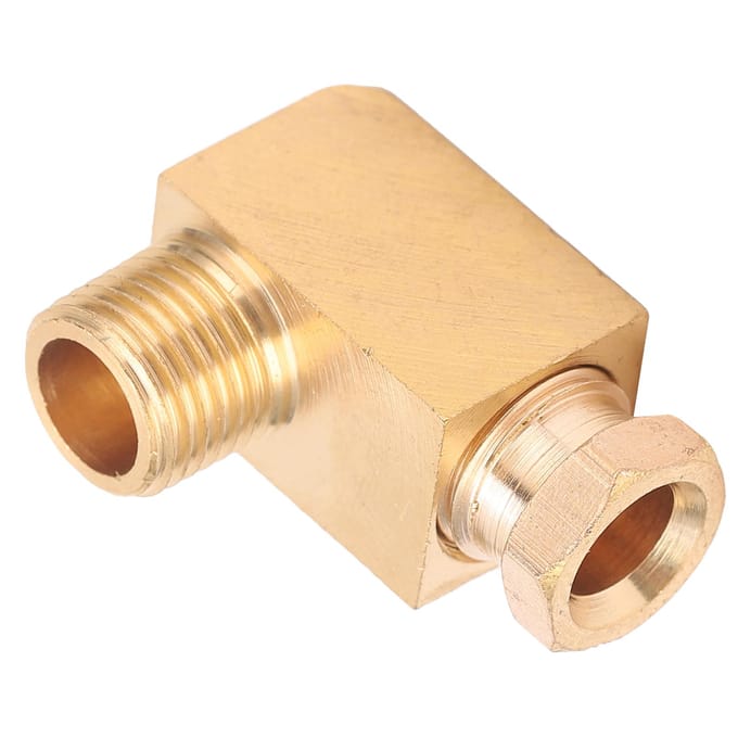 Olieleiding Fitting Elleboog Messing Rechthoekig Vierkant Blok Connector Adapter voor PijpaansluitingPL618