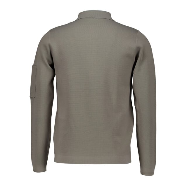 Genti Polo Zip Ls Polos Groen K4117-1258