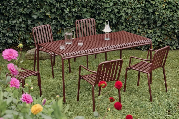 HAY Palissade tafel - 170 x 90 cm - iron red