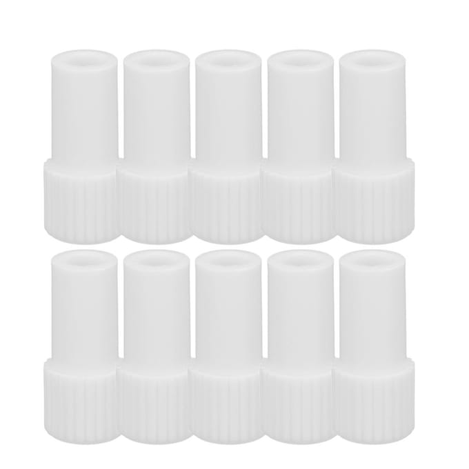 10pcs Dental Saliva Suction Ejector Strong to Weak Tube Converter Connector Adapter11mm to 6.5mm white