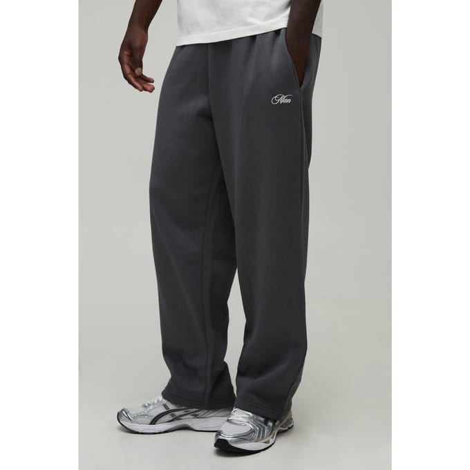 Essentiële Baggy Men's Script Joggingbroek | Charcoal | Size XS
