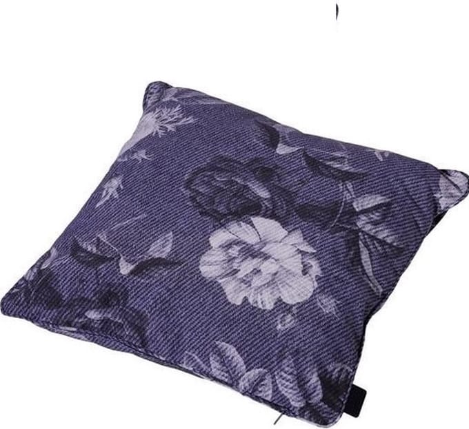 Madison sierkussen 50x50 cm Rib Denim flower blue