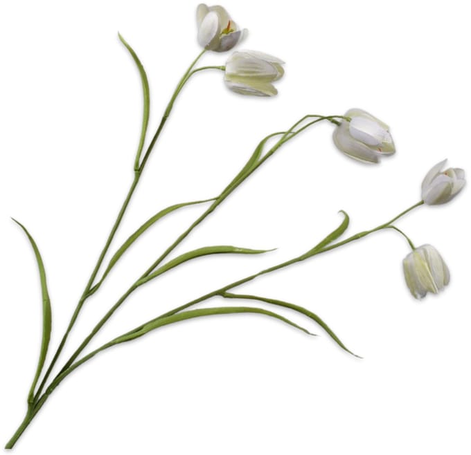 Silk-ka - Kunstbloem - creme - H64 cm - 2 stuks