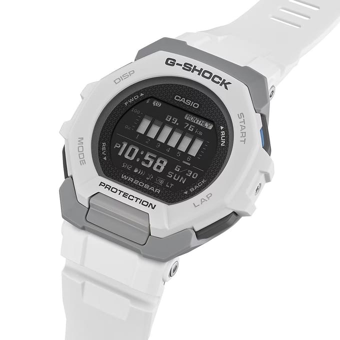 Casio G-Shock G-Squad GBD-300-7ER Horloge - Kunststof - Wit - Ø 46 mm