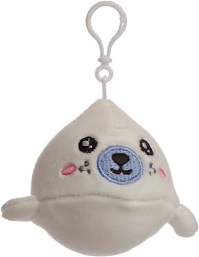 Sleutelhanger Adoramals Squeezies Knijpbare Zeehond Pluche - 7,5cm