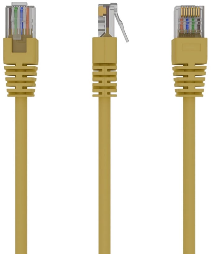 CablExpert PP12-1M/Y - Netwerkkabel, UTP Cat5E, geel