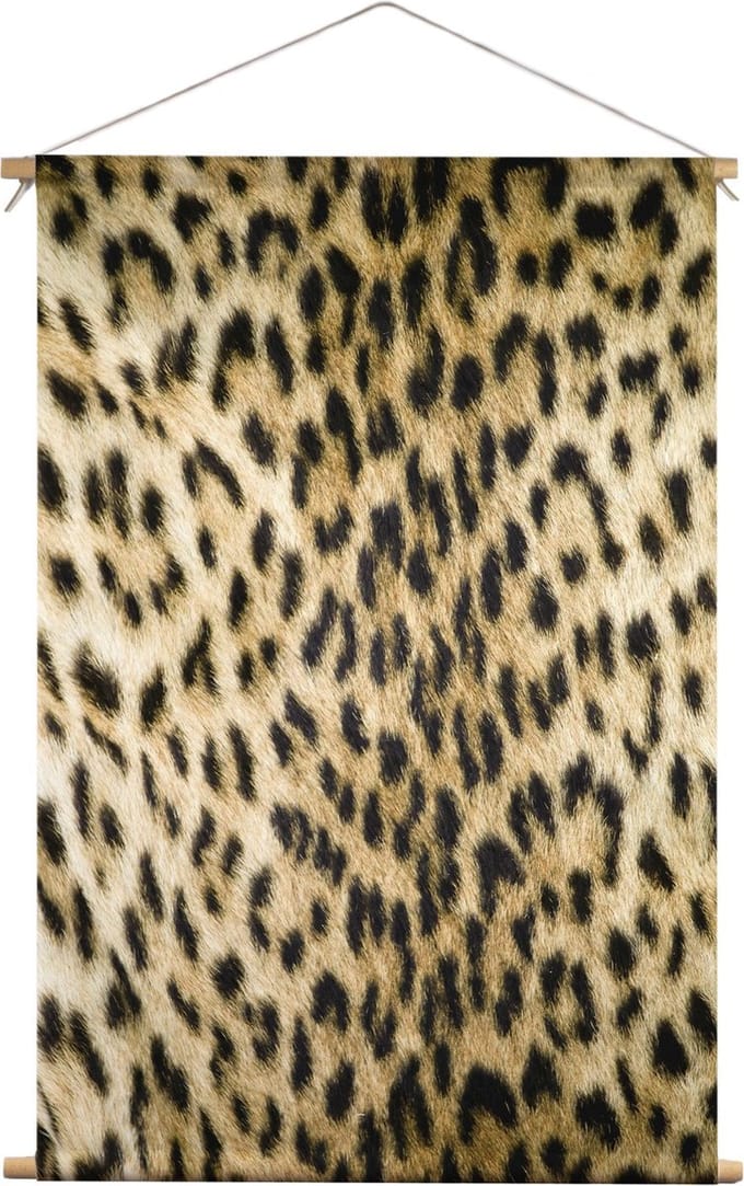 Lichte Luipaardprint | Dieren | Textieldoek | Textielposter | Wanddecoratie | 40CM x 60CM” | Schilderij