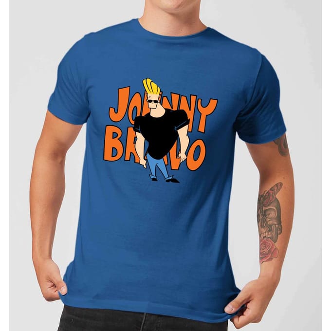Johnny Bravo Pose Men's T-Shirt - Royal Blue - S