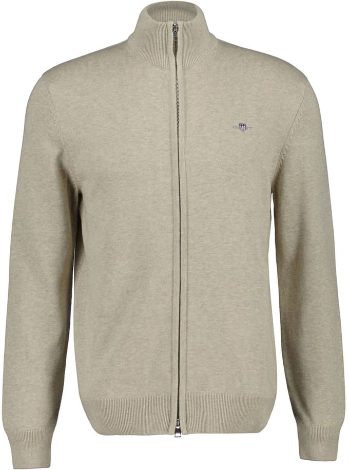 GANT Vest CASUAL COTTON ZIP CARDIGAN