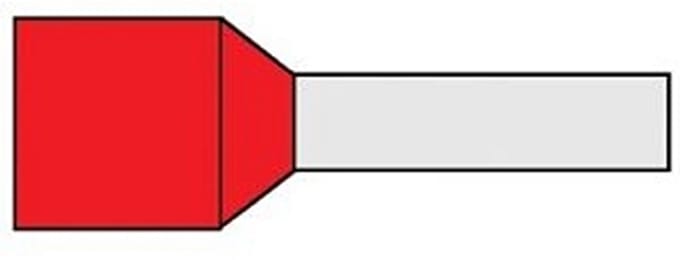 Elektrawebshop Adereindhuls geisoleerd 1mm² (rood) 100 stuks - 221010