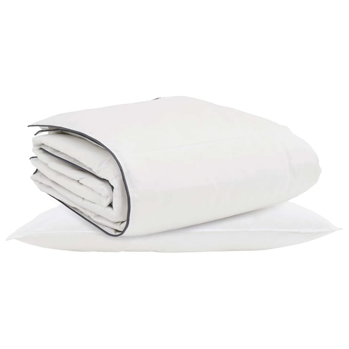 vidaXL - Winter - Duvet - met - kussen - 2 - st - Wit - Donsveer