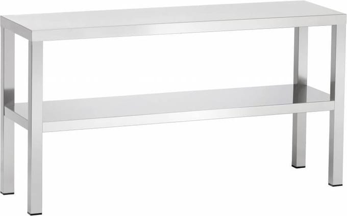 Etagere Roestvrij Staal Dubbel, B 1200 mm