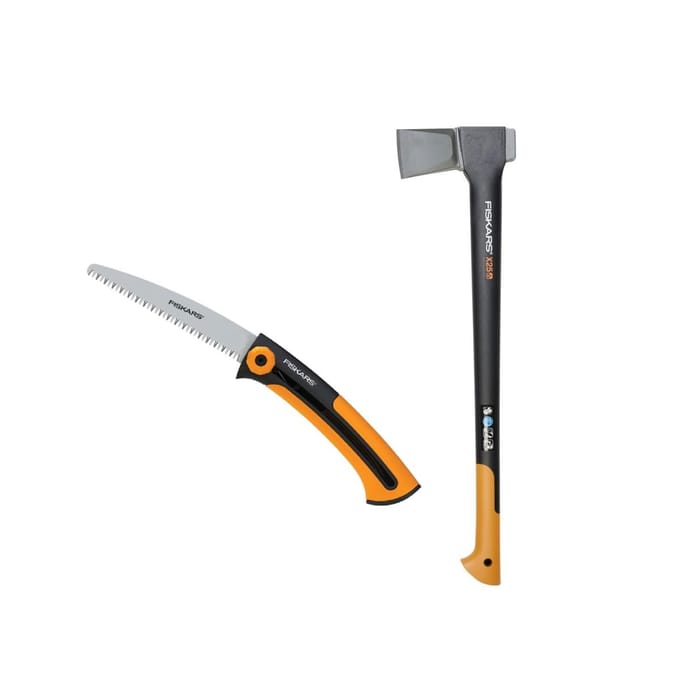 Fiskars X25 Kloofbijl 72cm + SW73 Handzaag
