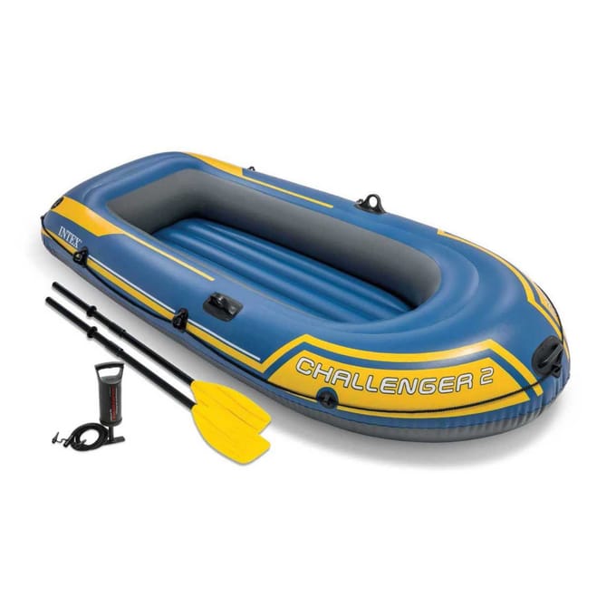 Intex Challenger 2 Boot Set - 236 x 114 x 41 cm - Inclusief peddels en pomp