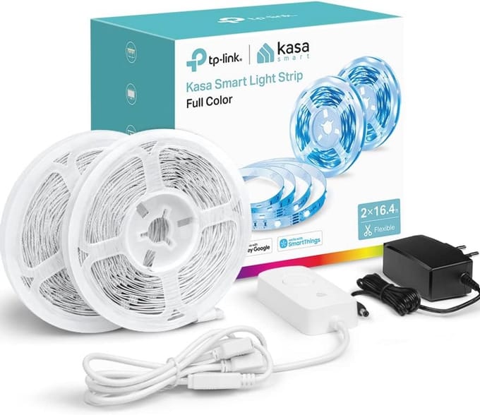 Slimme LED Strip Licht met Wi-Fi en RGB Kleuren - 10 meter (2 rollen van 5 meter)