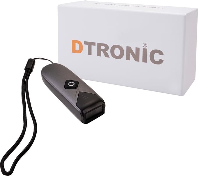 DTRONIC DT3060 draadloze barcodescanner – Bluetooth – 1D/2D QR – Plug & Play – Compact – Oplaadbaar – 10u accuduur