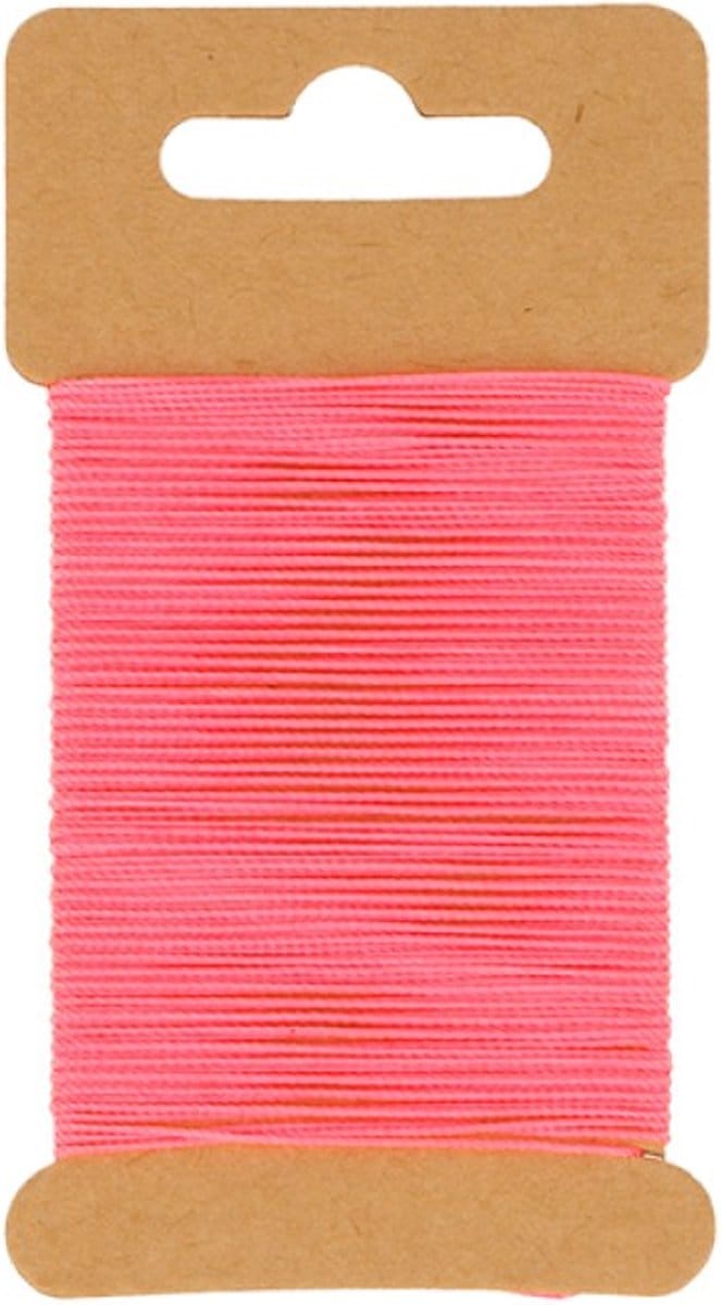 Fluorescerend roze gewaxt draad 10 m - Artemio