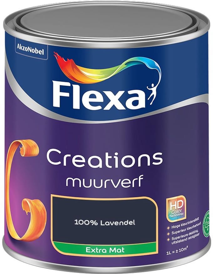 Flexa - Creations Muurverf Extra Mat - 100% Lavendel - Mengverf - 1 L
