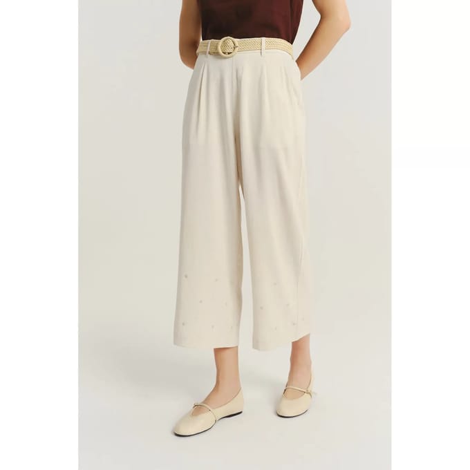Ruime broek met een riem vrouw Greenpoint