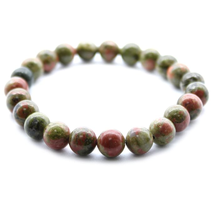 Groene Jaspis Edelsteen Armband – Elastische Kralenarmband – Natuursteen – Dames & Heren