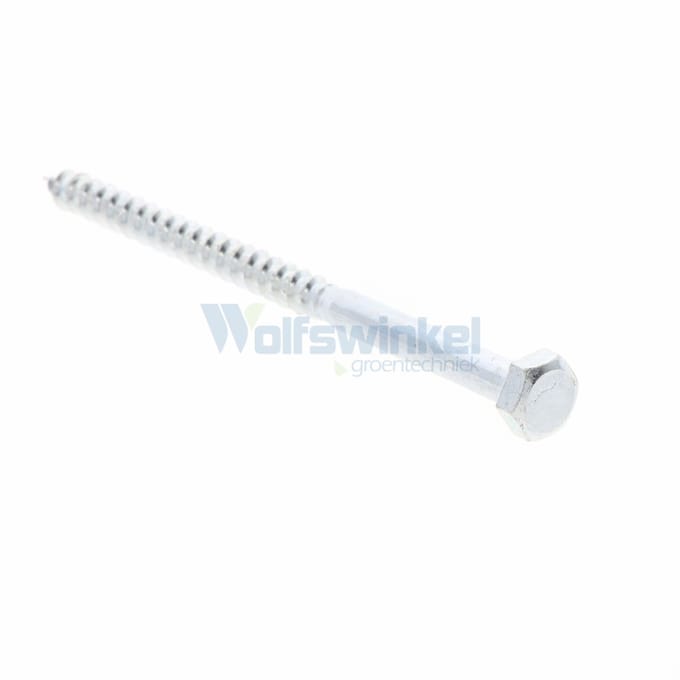 Hoenderdaal houtdraadbout gegalvaniseerd 7 x 110 mm din 571  - doos à 100 stuks