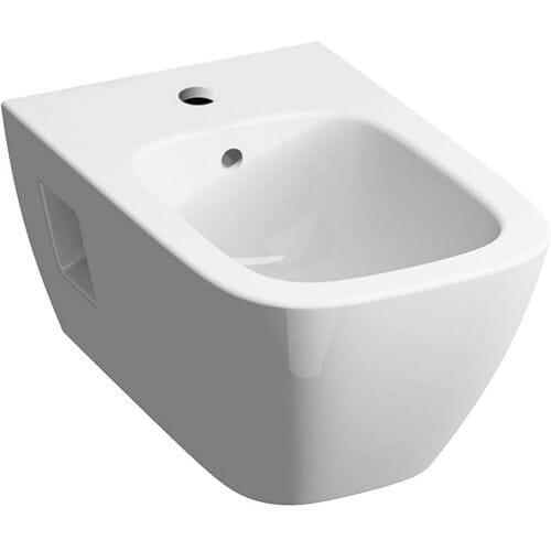 Geberit Renova Plan Square wall-mounted bidet, partially closed form 500.380.01.1