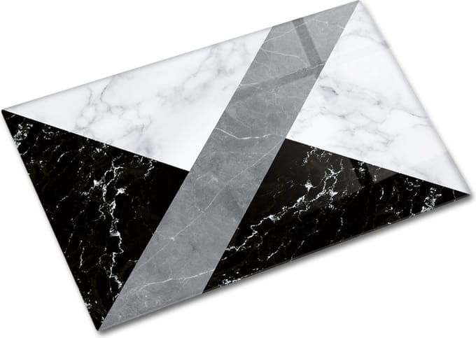 Hybride Marmerlook Tempered GlasSnijplank 20cm × 30cm - Glassnijplank