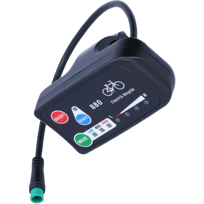 Elektrische Fiets voor KT‑LED880 Display E‑Bike 36V 48V Display Meter E‑Bike Accessoires wit