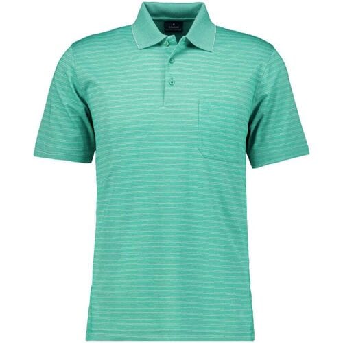 Ragman Polo Duo Fine Line Soft Knit Easy Care Pistache / male