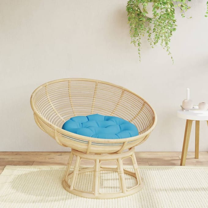 vidaXL - Kussen - rond - Ø - 60x11 - cm - oxford - stof - lichtblauw