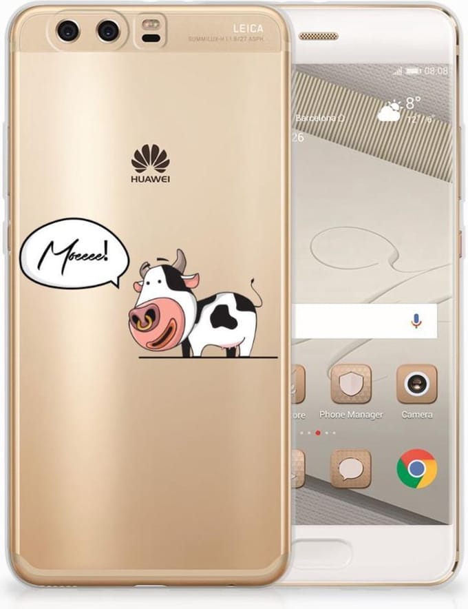Huawei P10 Plus Telefoonhoesje met Naam Cheeky Cow
