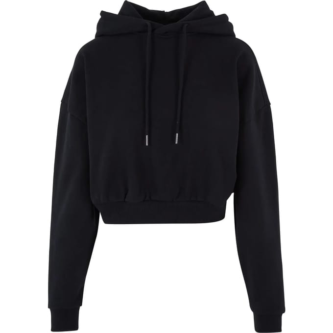 Urban Classics - Heavy Crop Hoodie - S - Zwart
