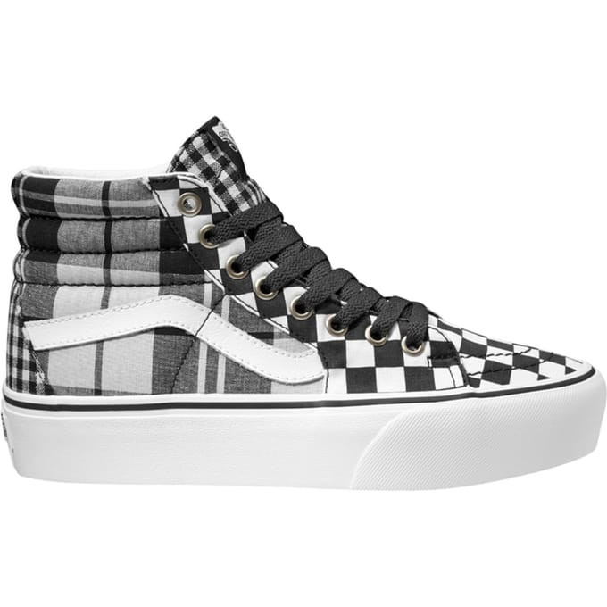Vans Sk8-high Plaid Cherckerboard Zwart