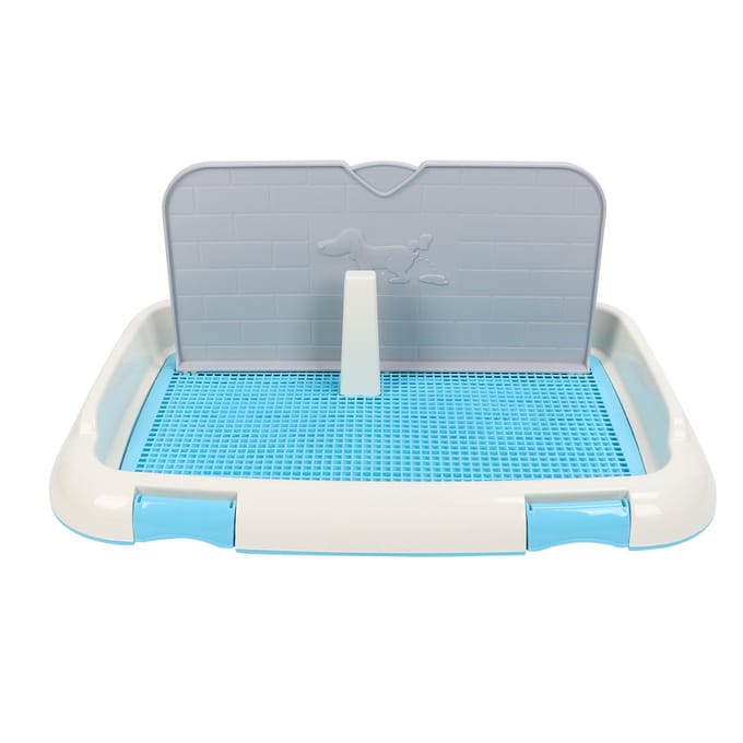 Honden Plasbak Binnen Puppy Plasmat Houder Huisdier Plasbak met Wandafdekking voor Kleine en Middelgrote Maten blauw