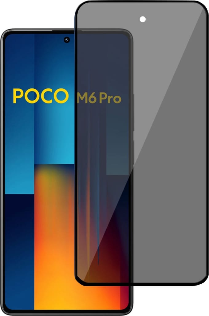 Privé Screenprotector geschikt voor Xiaomi Poco M6 Pro 4G / Redmi Note 13 Pro 4G Screenprotector - Privacy Beschermglas - Privacy Proteqt+