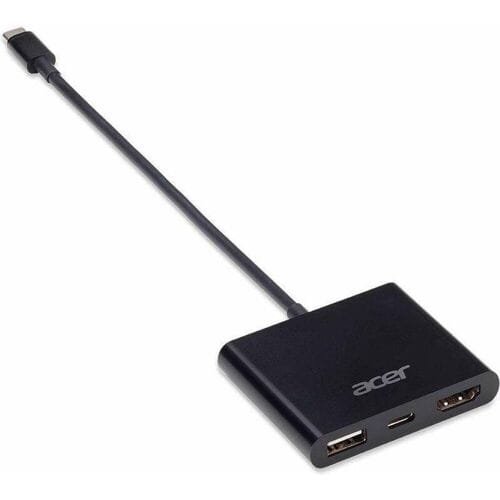 Acer NP.CAB1A.020 kabeladapter/verloopstukje USB Type-C Gen1 PD & HDMI & USB-A Zwart