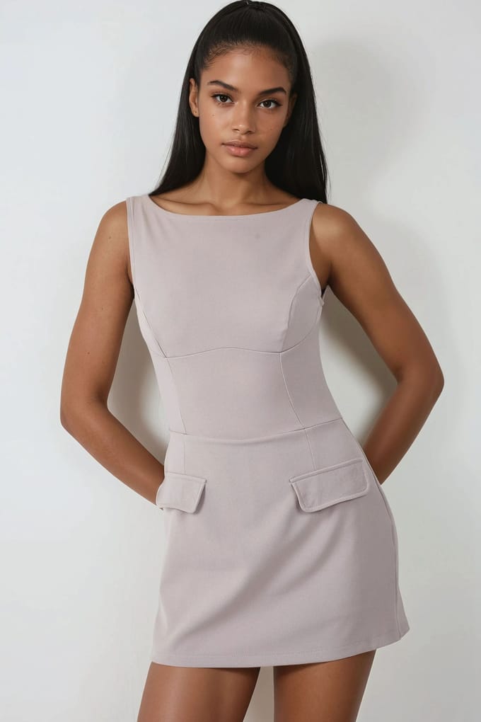 Fitted Mini-jurk met Shorts
