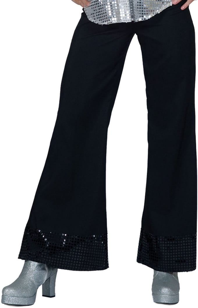 ESPA - Zwarte disco broek met lovertjes voor vrouwen - Large